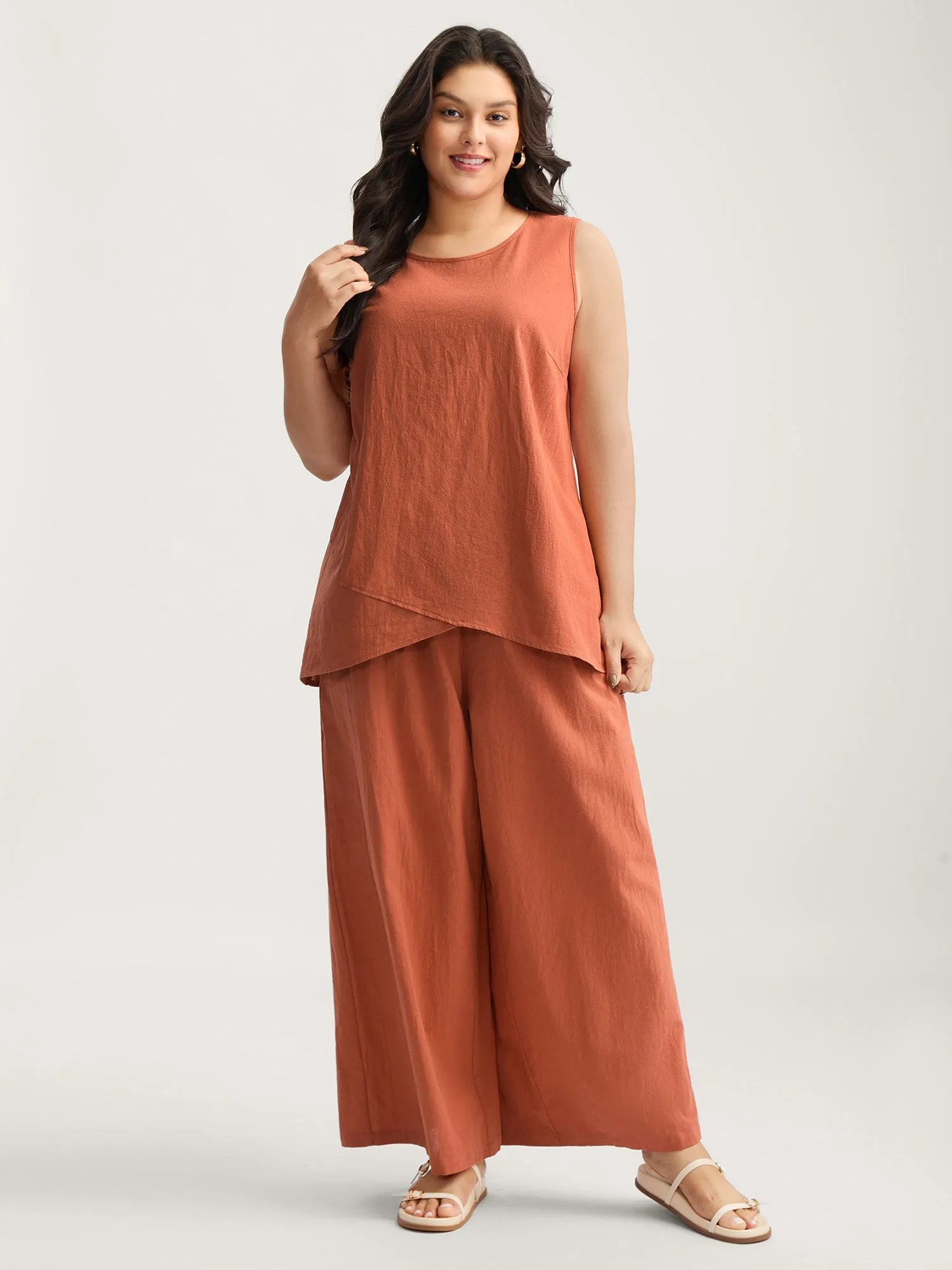 Pure Cotton Overlap Hem Co-Ord Set sold by Bloomchic product image thumbnail 4