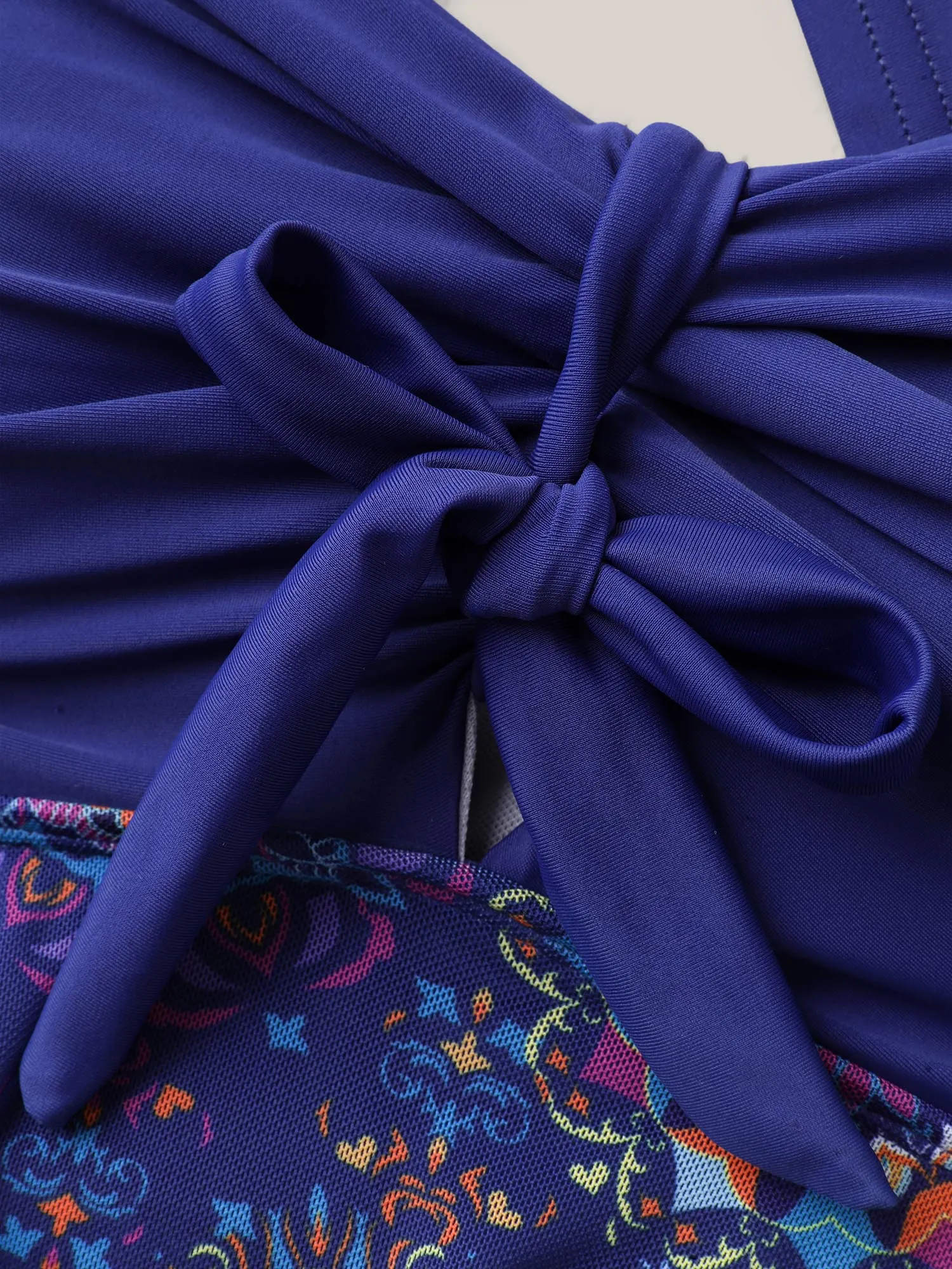 Tie-Front Sheer Boho Print Swim Dress sold by Bloomchic product image thumbnail 5