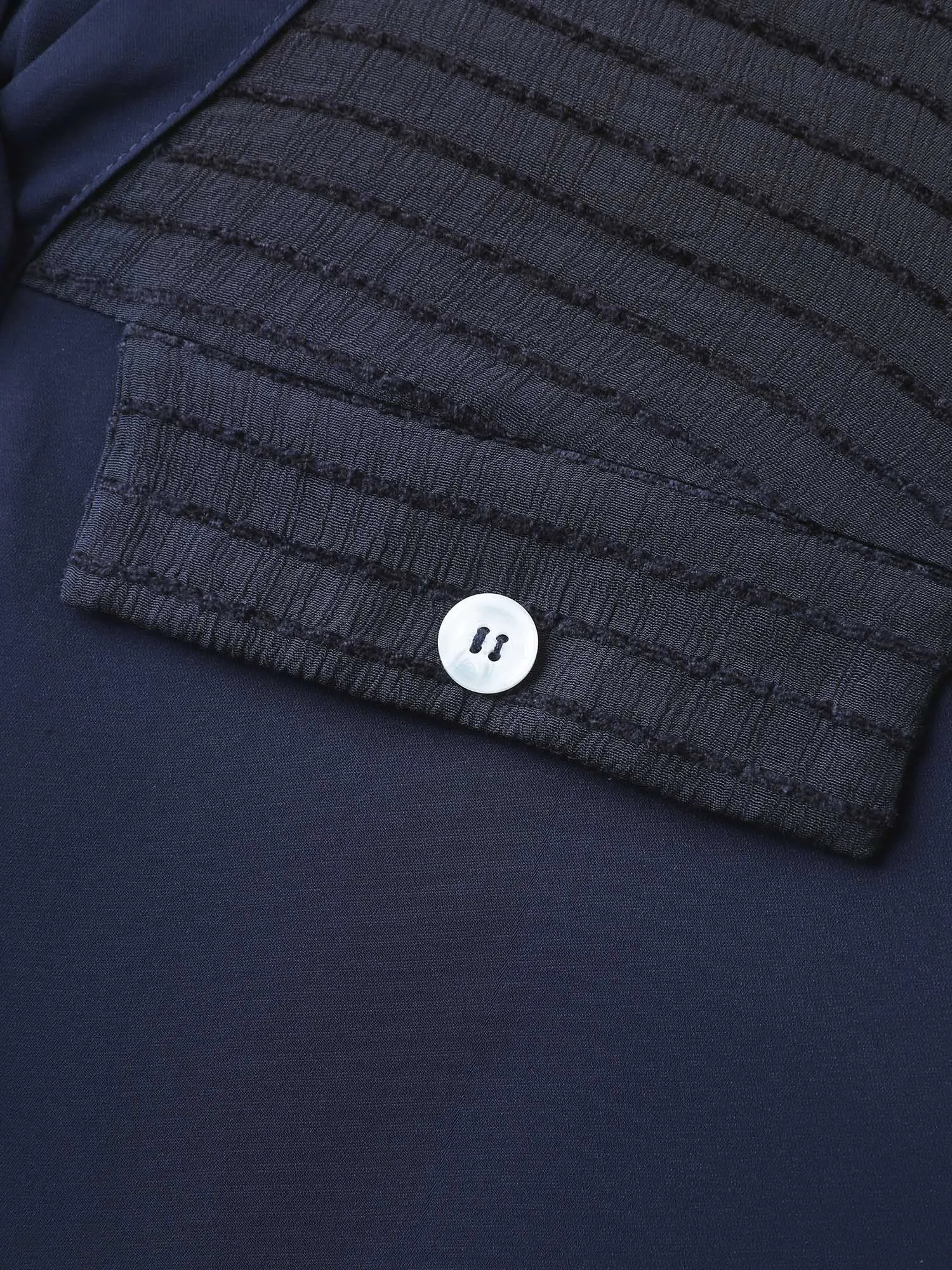 Sheer Neck Collar Tab Sleeve Blouse sold by Bloomchic product image thumbnail 5