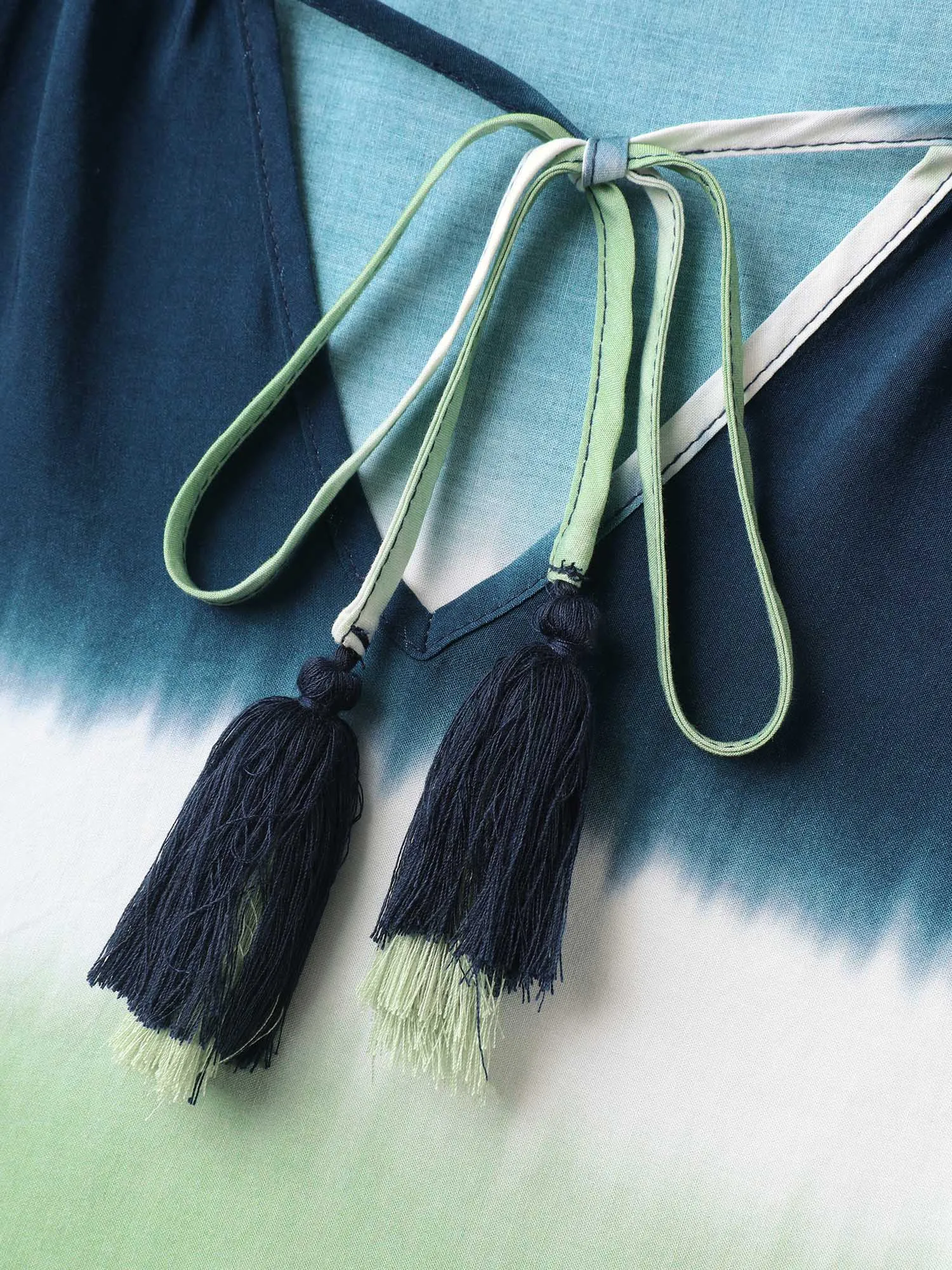 Ombre Gradient Neck Tie Blouse sold by Bloomchic product image thumbnail 5