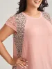 Floral Print Contrast Cut-Out T-Shirt sold by Bloomchic