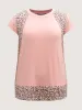 Floral Print Contrast Cut-Out T-Shirt sold by Bloomchic