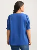 Shirred Cuffs Pintuck Pleats Solid Blouse sold by Bloomchic