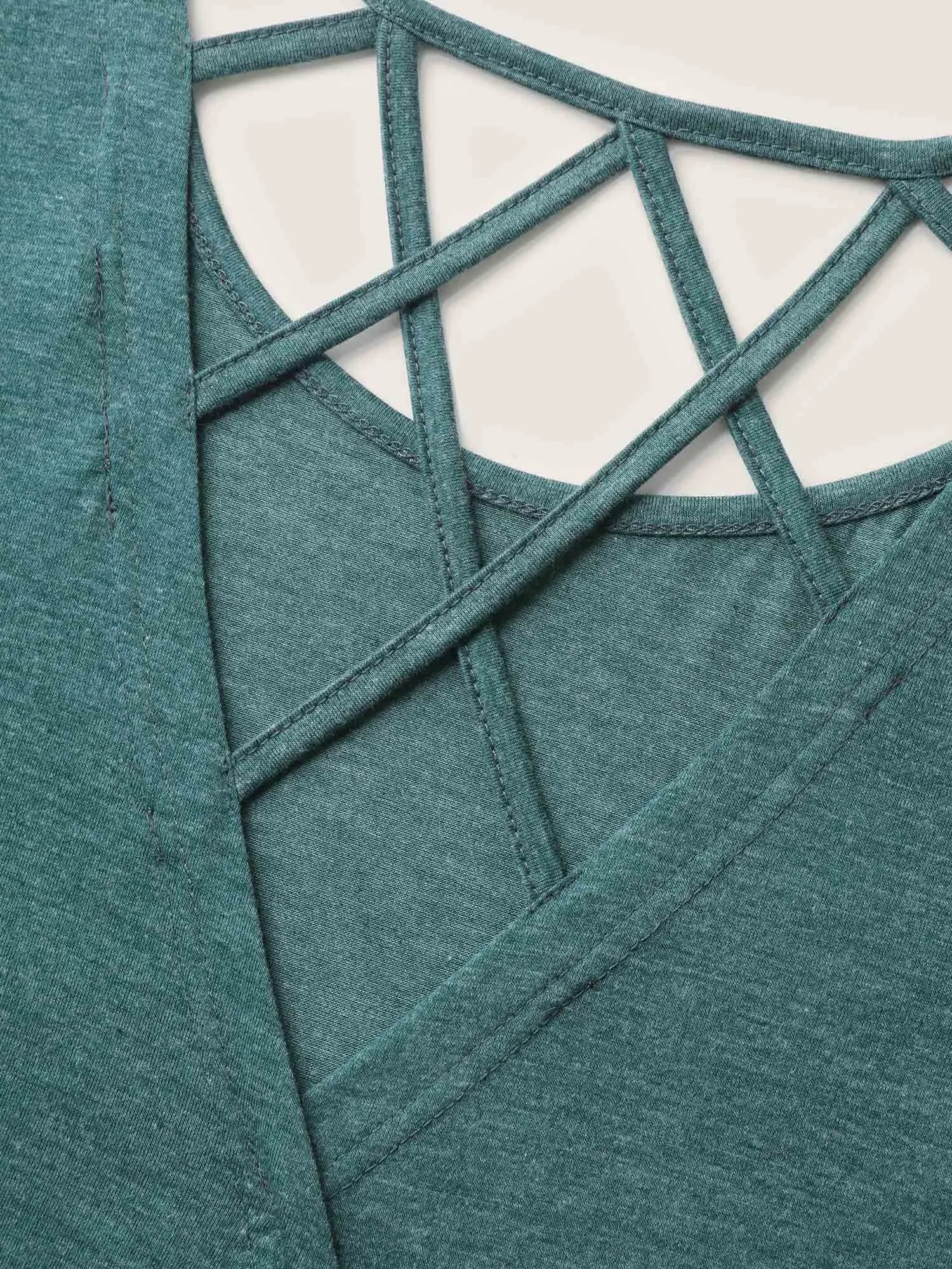 Backless Crisscross Solid T-Shirt sold by Bloomchic product image thumbnail 5