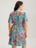 Floral Radiance Layered Sleeve Midi Dress sold by Bloomchic