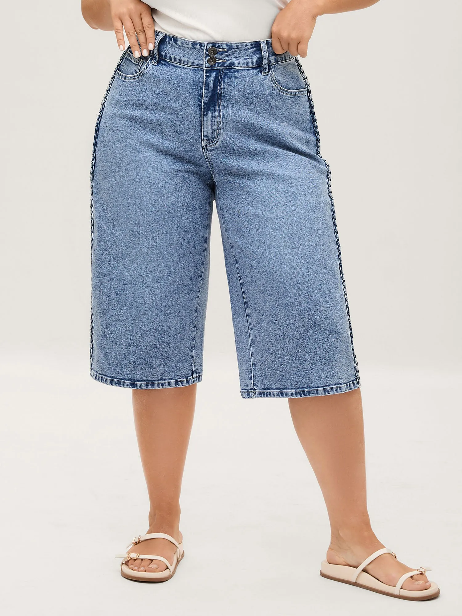 Classic Cut Wide-Leg Crop Jeans sold by Bloomchic product image thumbnail 2