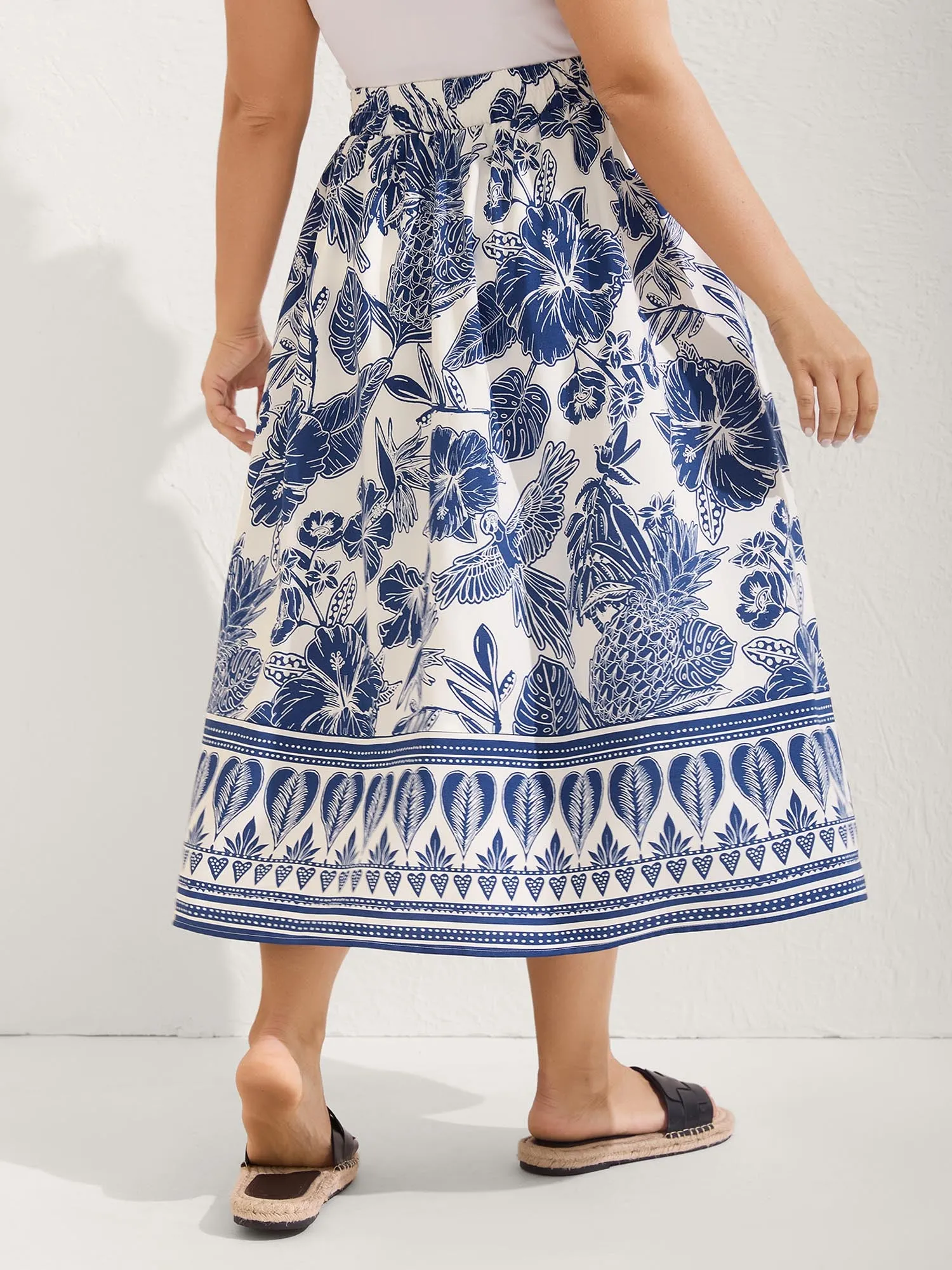 Floral Print A-Line Maxi Skirt sold by Bloomchic product image thumbnail 4