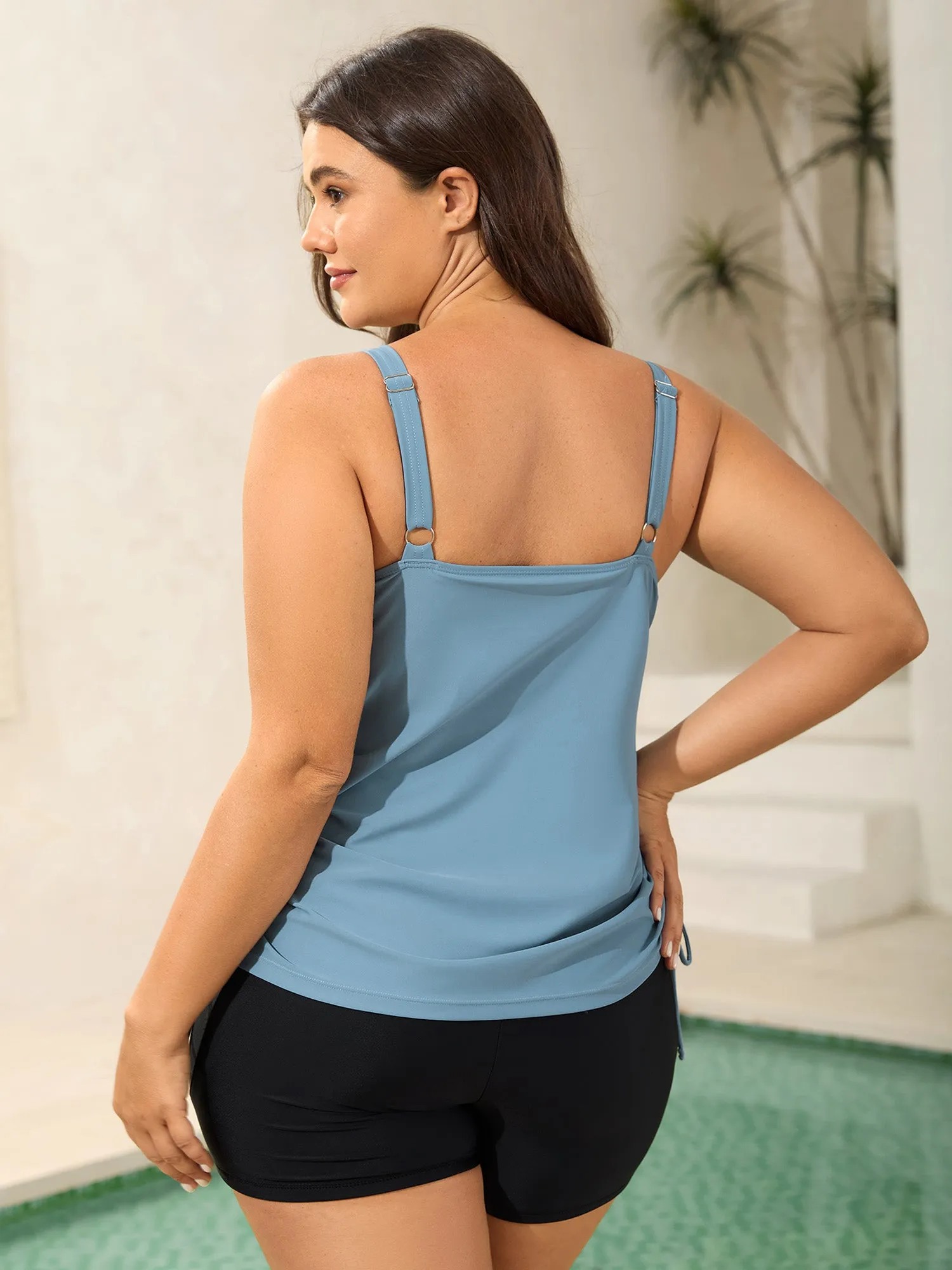 Adjustable Drawstring Keyhole Swim Top sold by Bloomchic product image thumbnail 5