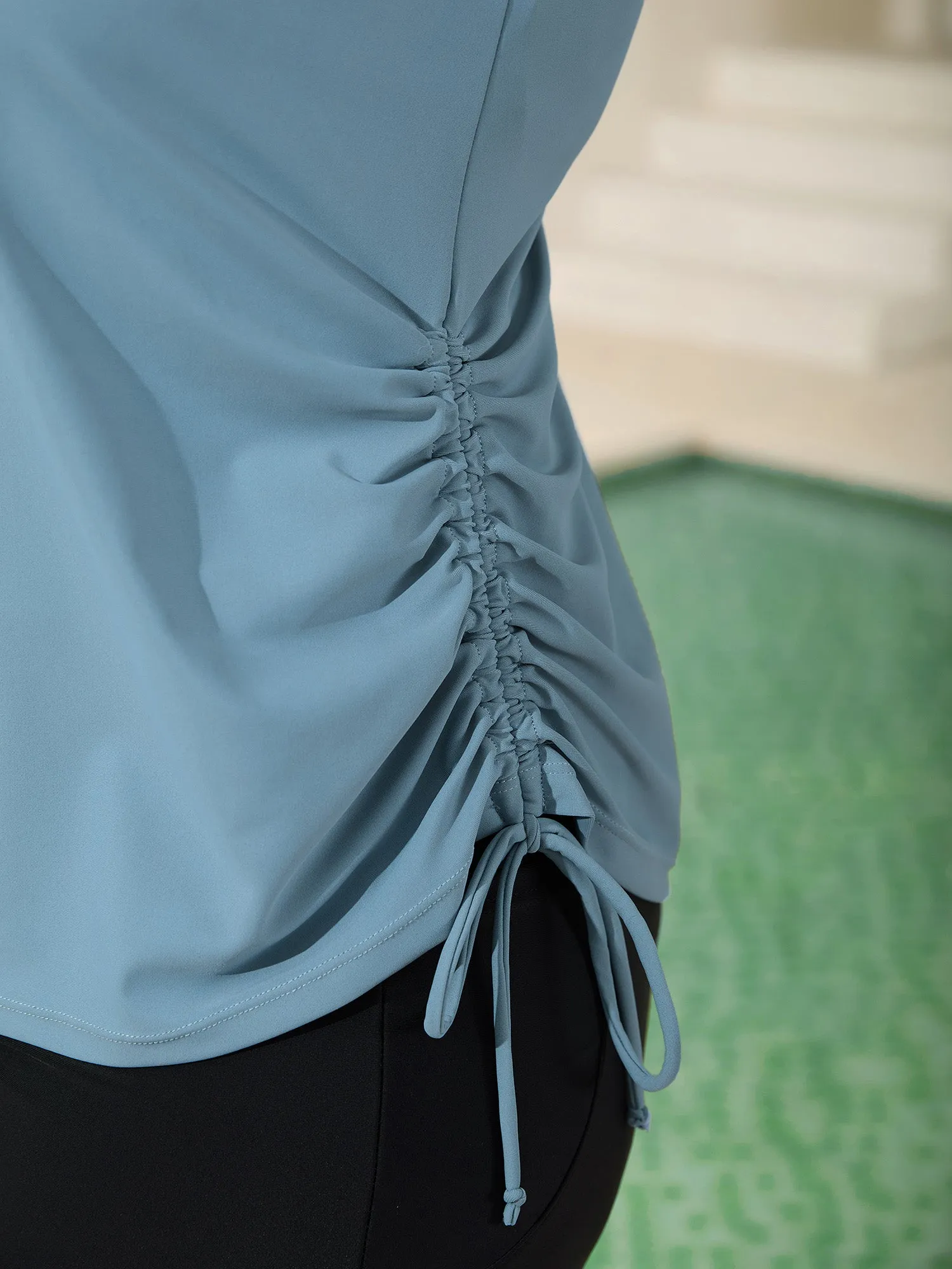 Adjustable Drawstring Keyhole Swim Top sold by Bloomchic product image thumbnail 4