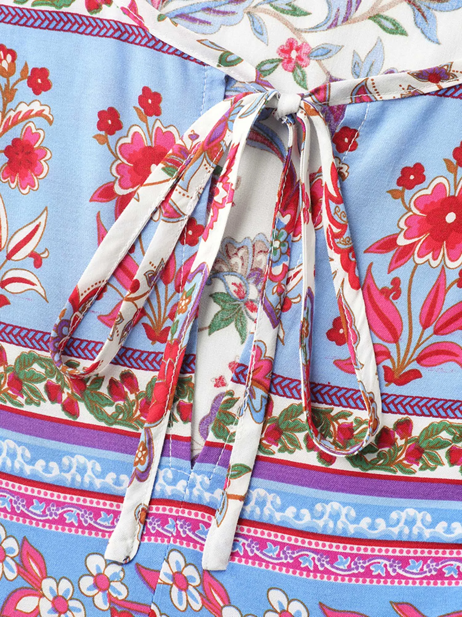 Floral Print Color Contrast Blouse sold by Bloomchic product image thumbnail 5