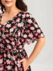 Floral Radiance Flared Scalloped Sleeve Midi Dress sold by Bloomchic