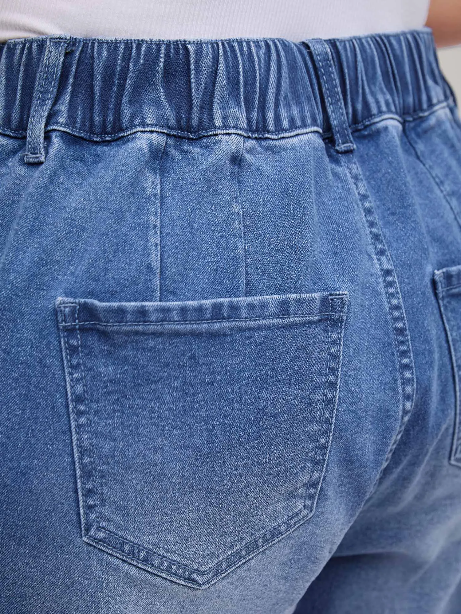 Stretch No-Gap Elastic Waist Jeans sold by Bloomchic product image thumbnail 4