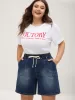 Pull-On Elastic Waistband Denim Shorts sold by Bloomchic