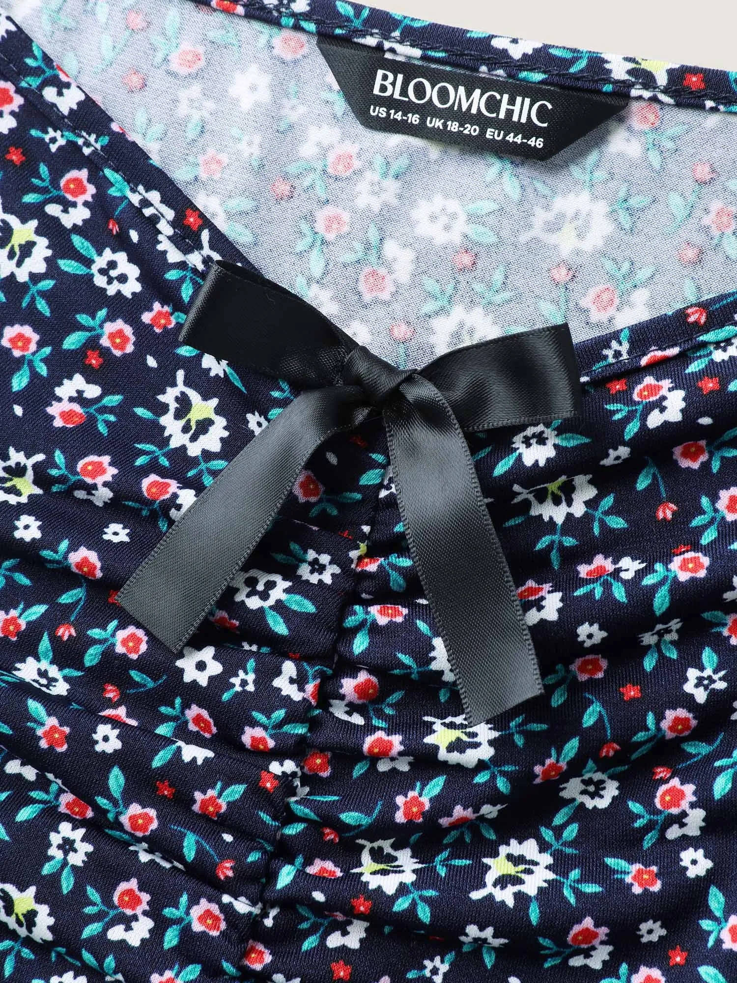 Delicate Floral Print Pockets Cami Midi Dress sold by Bloomchic product image thumbnail 5