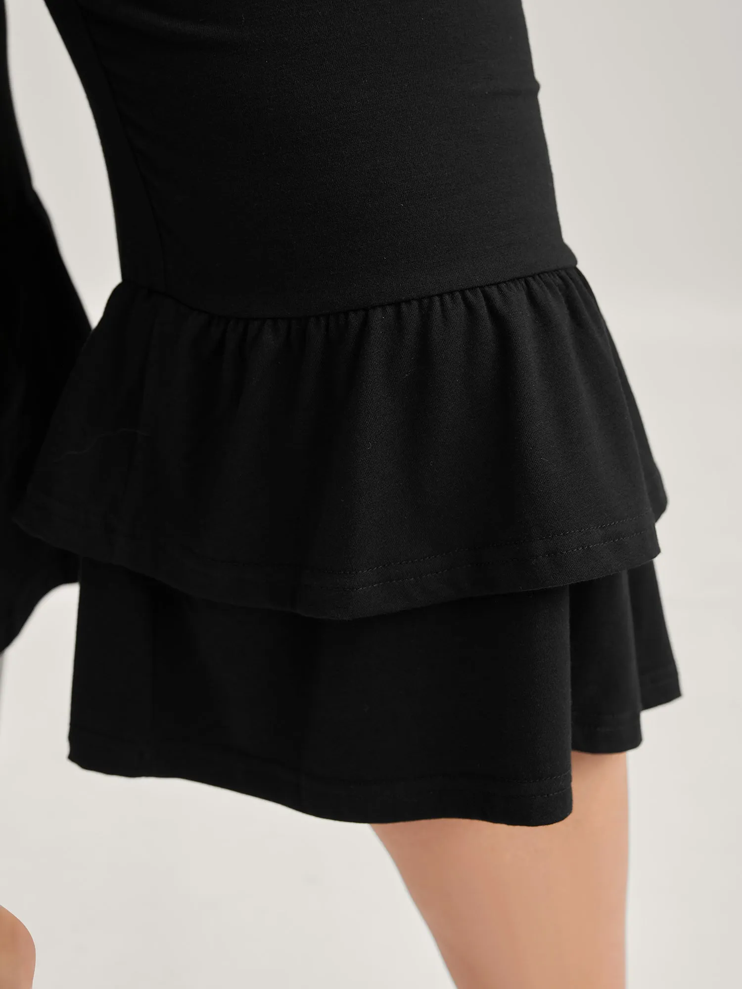 Layered Ruffled Flare Hem Pants sold by Bloomchic product image thumbnail 4