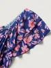 Rayon Silhouette Flower Ruffled Sleeve Midi Dress sold by Bloomchic
