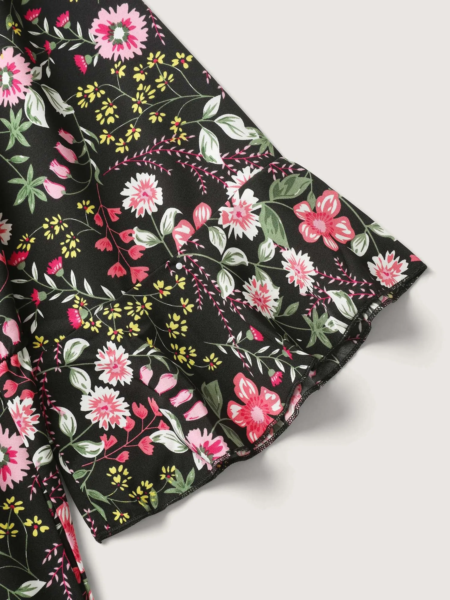 Floral Ruffled Square Neck Midi Dress sold by Bloomchic product image thumbnail 5