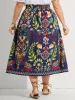 Multi-Color Floral Pockets Midi Skirt sold by Bloomchic