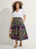 Multi-Color Floral Pockets Midi Skirt sold by Bloomchic
