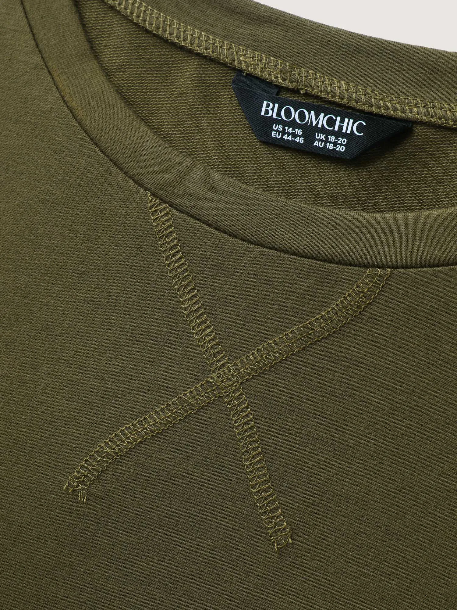 Solid Crew Neck Relaxed Sweatshirt sold by Bloomchic product image thumbnail 5