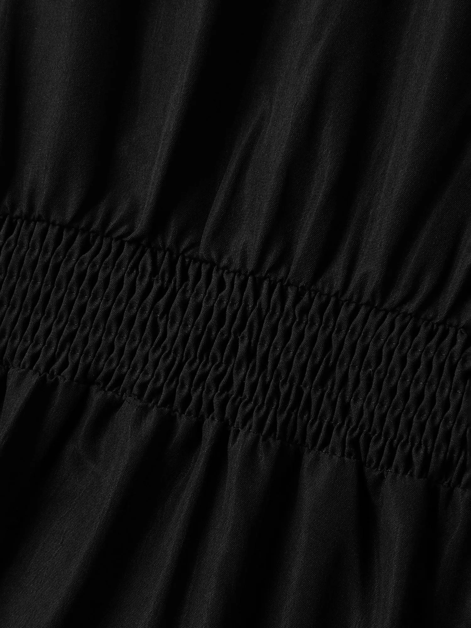 Bow Tie Drop Waist Shirred Midi Dress sold by Bloomchic product image thumbnail 5