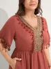 Rayon Stretchy Waist Pockets Midi Dress sold by Bloomchic