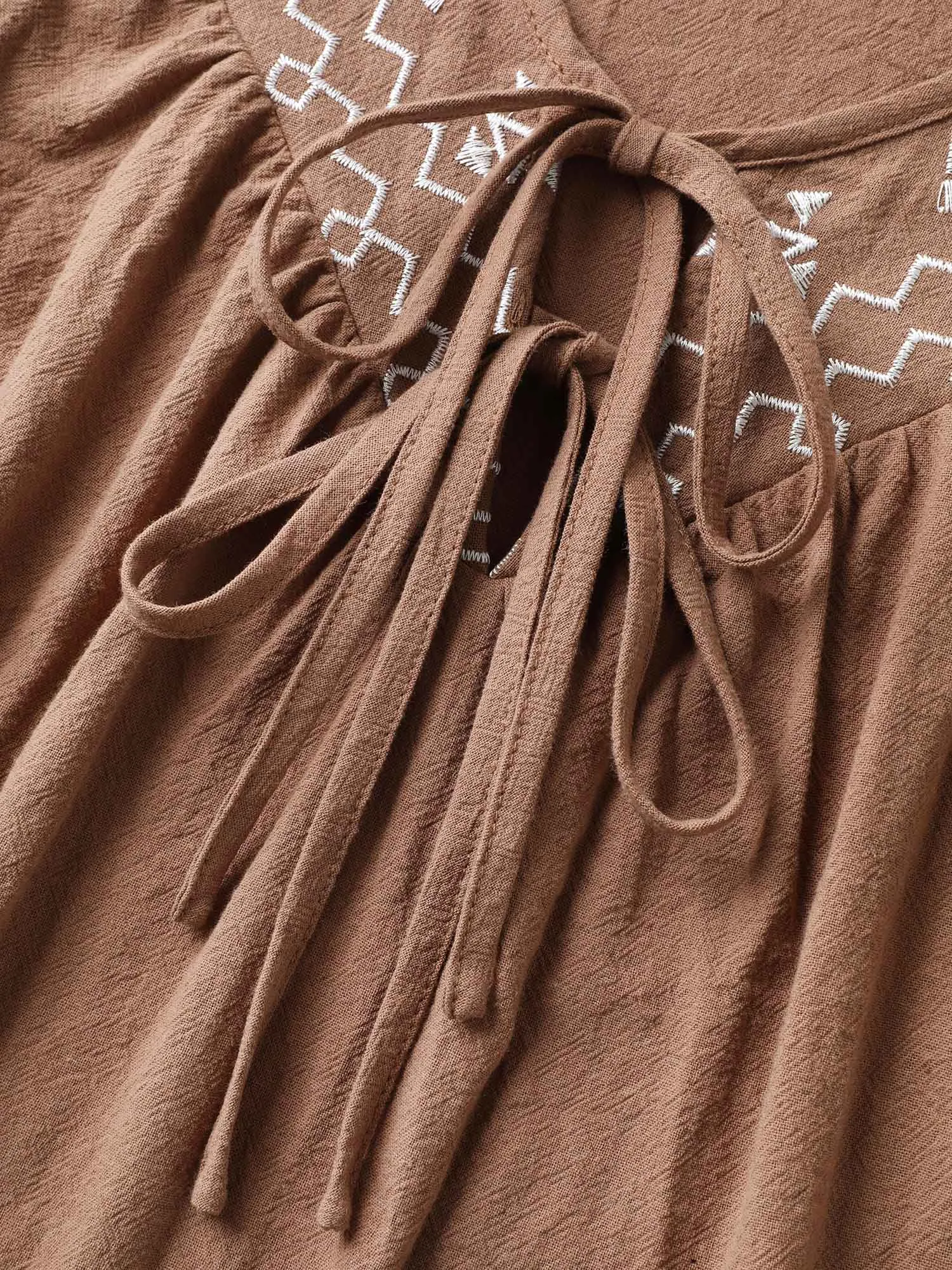 Pure Cotton Embroidered Neck Blouse sold by Bloomchic product image thumbnail 5