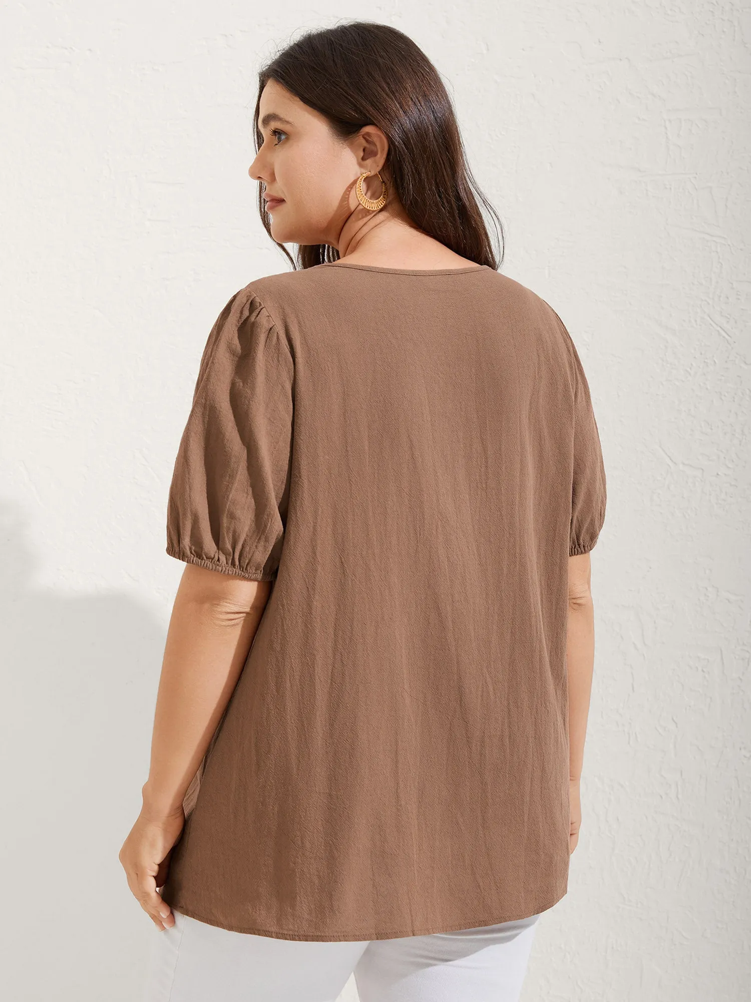 Pure Cotton Embroidered Neck Blouse sold by Bloomchic product image thumbnail 4