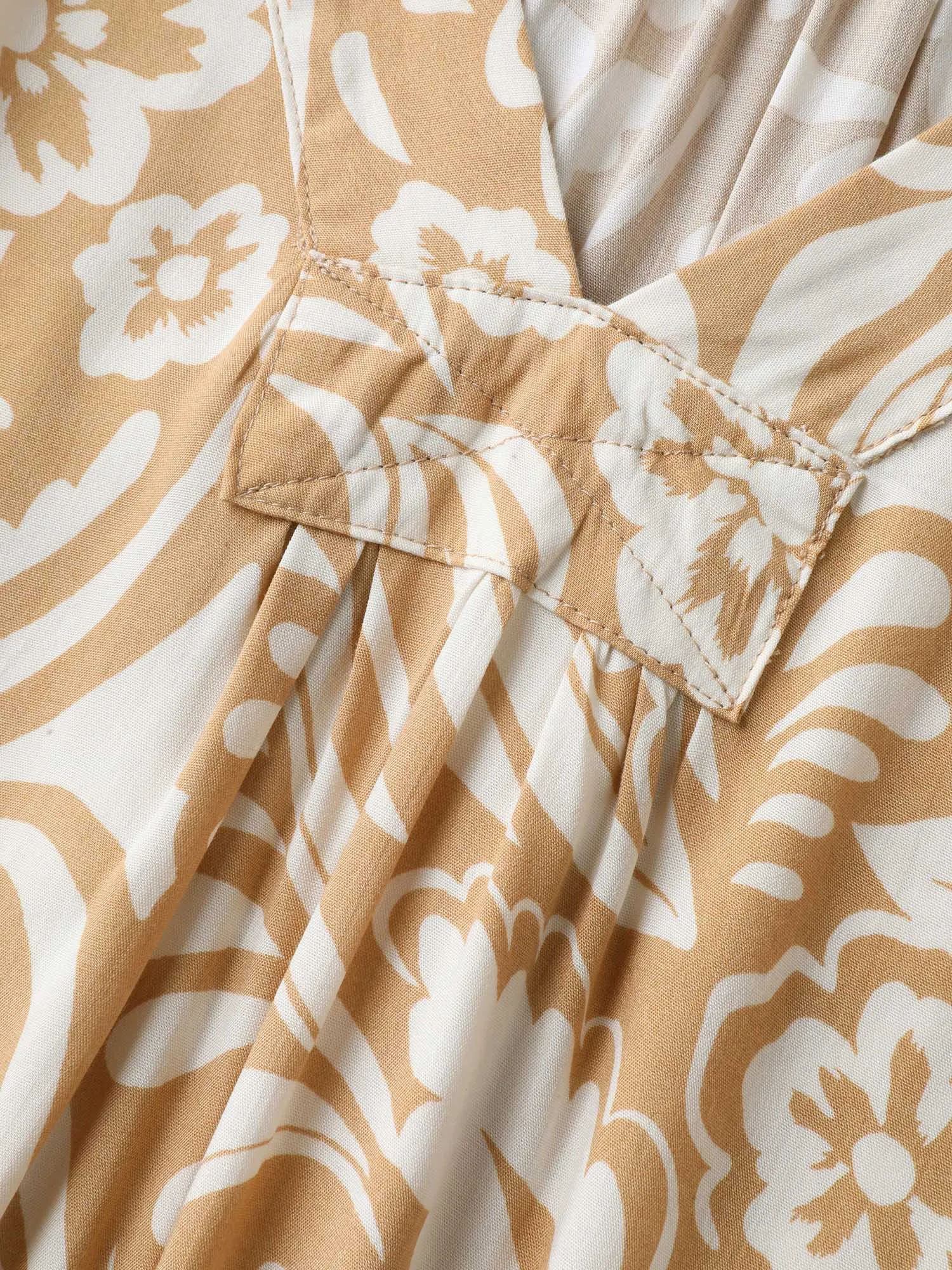 Paisley Print Notched Collar Lace Midi Dress sold by Bloomchic product image thumbnail 5