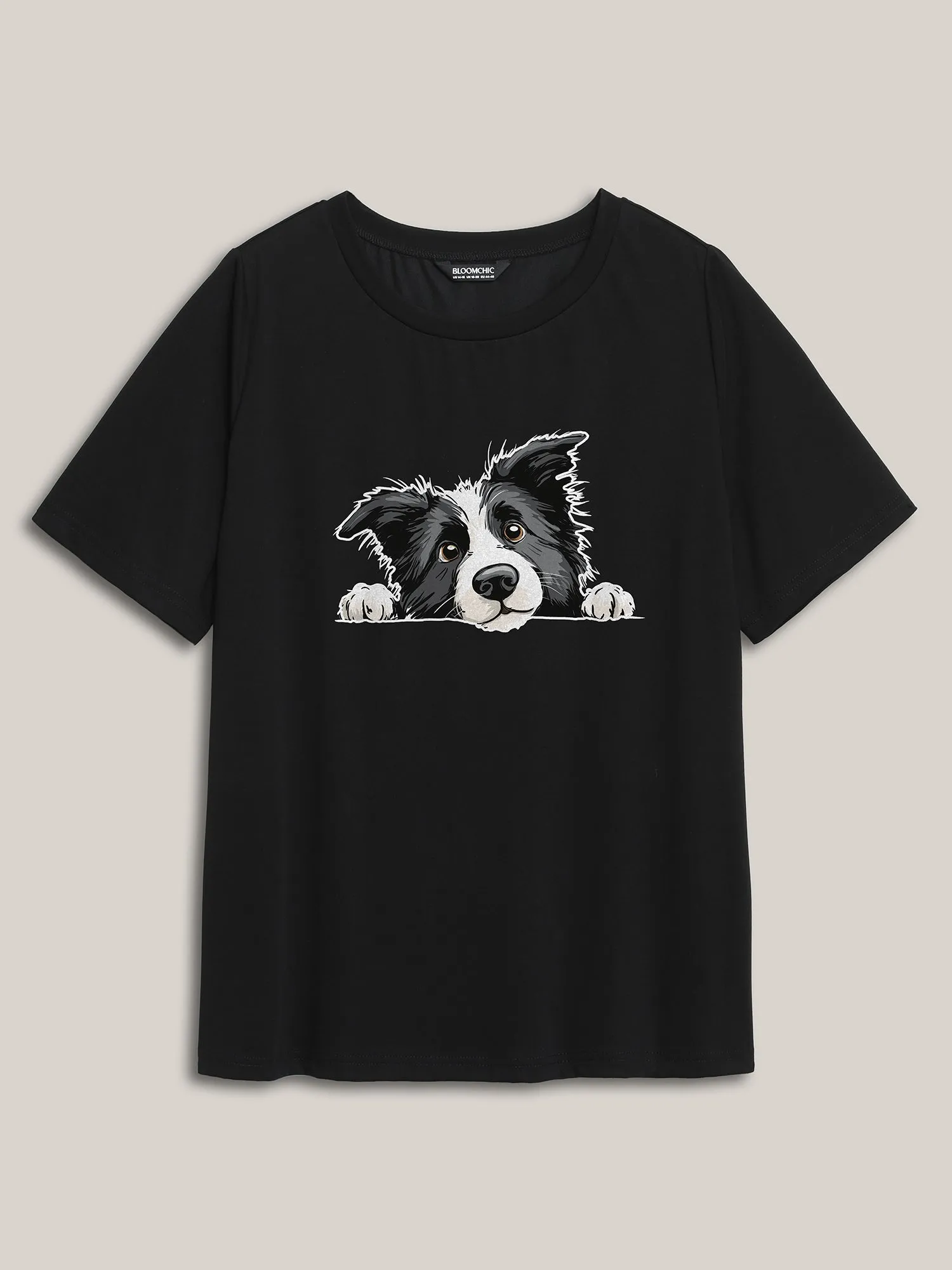 Puppy Love Printed Round Neck T-Shirt sold by Bloomchic