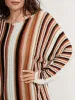 Earthy Stripes Drop Shoulder Lightweight Pullover sold by Bloomchic