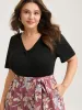 Color Contrast Floral Belted Jumpsuit sold by Bloomchic