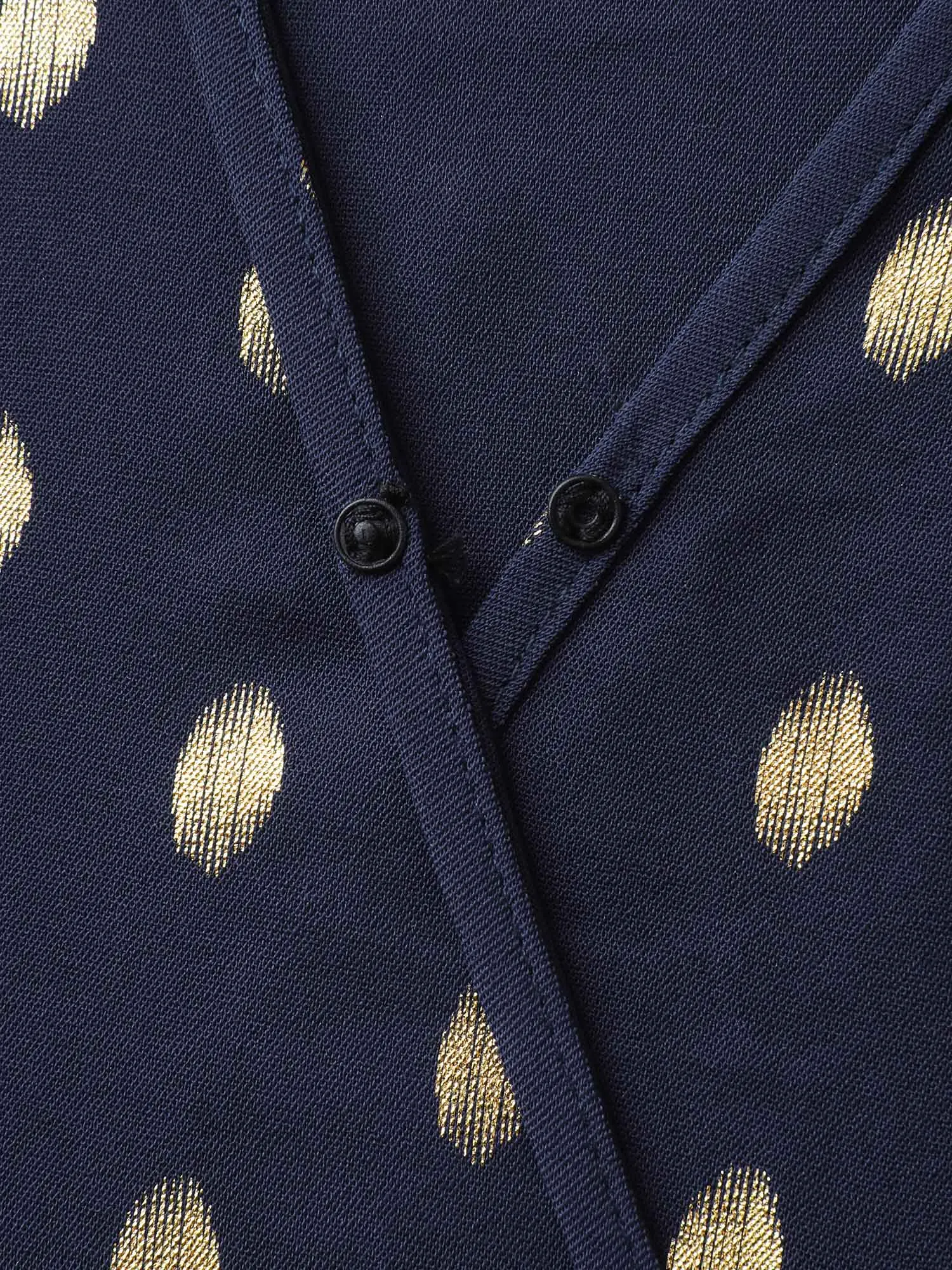 Gold Polka Dots Waist-Defining Midi Dress sold by Bloomchic product image thumbnail 5