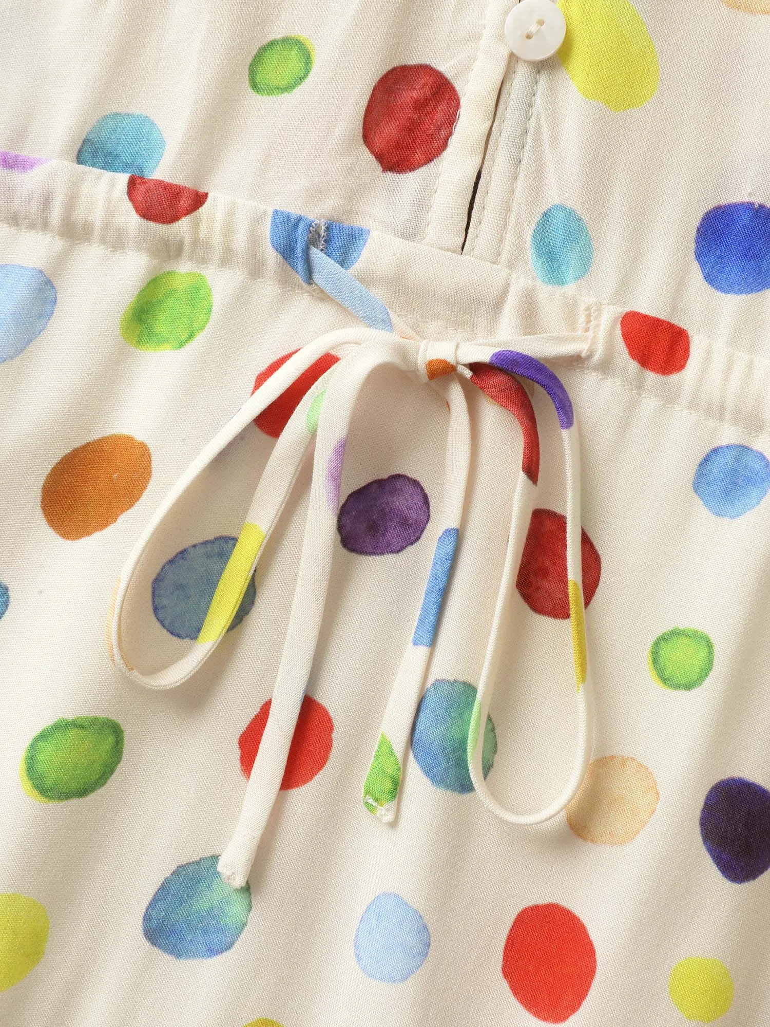 Colorful Polka Dots Waist Drawstring Midi Dress sold by Bloomchic product image thumbnail 5