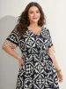 Boho Print Side Tie Maxi Dress sold by Bloomchic