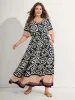 Boho Print Side Tie Maxi Dress sold by Bloomchic