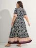 Boho Print Side Tie Maxi Dress sold by Bloomchic