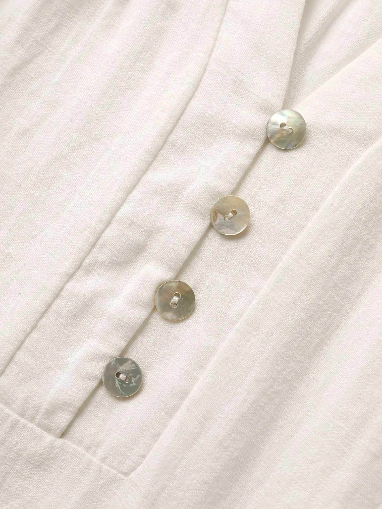 Cotton Lace Eyelet Trim Layered Sleeve Blouse sold by Bloomchic product image thumbnail 5