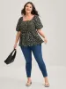 Shirred Bust Floral Fit and Flared Blouse sold by Bloomchic