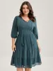 Texture Tiered Tassel Solid Midi Dress sold by Bloomchic
