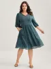 Texture Tiered Tassel Solid Midi Dress sold by Bloomchic