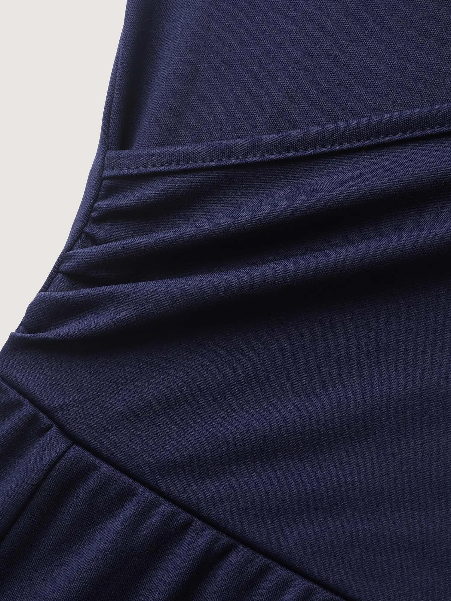 Stretchy Waist Overlap Pockets Midi Dress sold by Bloomchic product image thumbnail 5