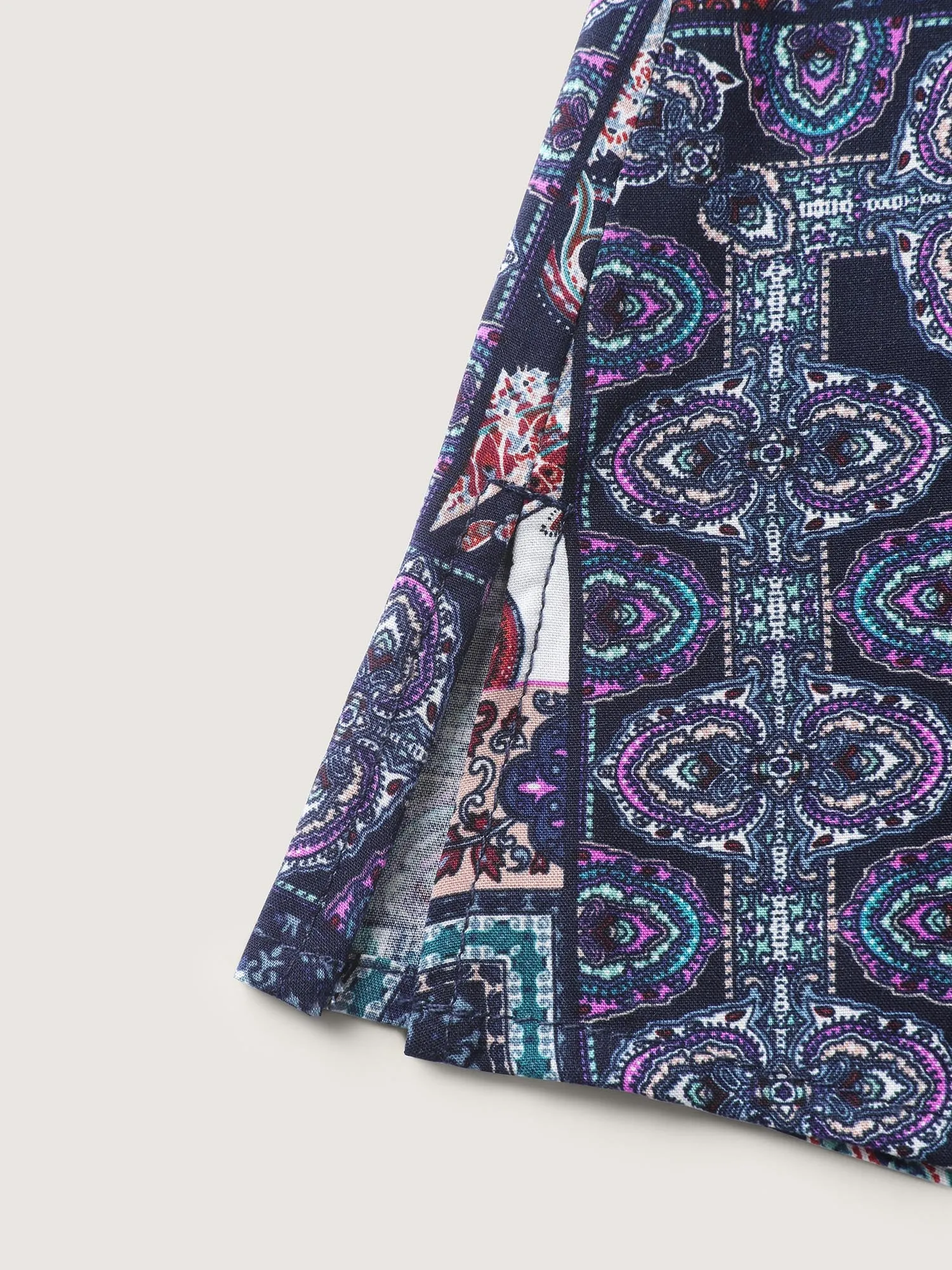Rayon Floral Contrast Collage Tank Top sold by Bloomchic product image thumbnail 5