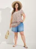 Sheer Lace Ruffled Neck Floral Blouse sold by Bloomchic