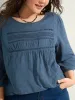 Cotton Lace Spliced Plain Knit Top sold by Bloomchic