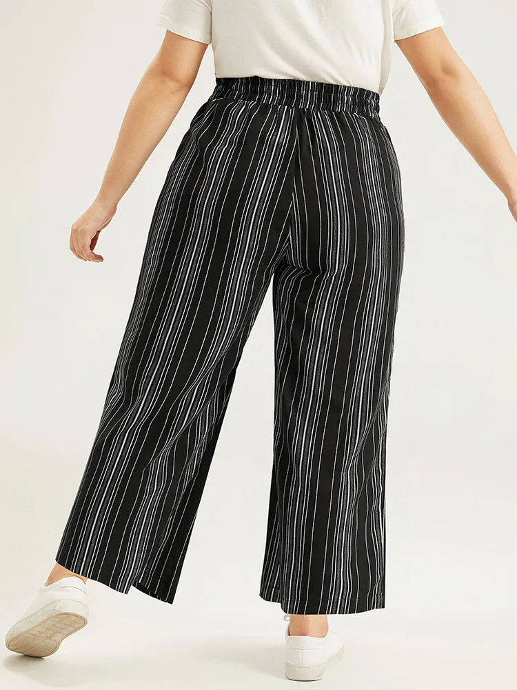 Striped Elastic Waist Straight Leg Pants sold by Bloomchic product image thumbnail 5
