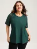 Eyelet Trim Lace Cut-Out Solid T-Shirt sold by Bloomchic