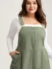 Pure Cotton Cuffed Hem Stretchy Waist Jumpsuit sold by Bloomchic