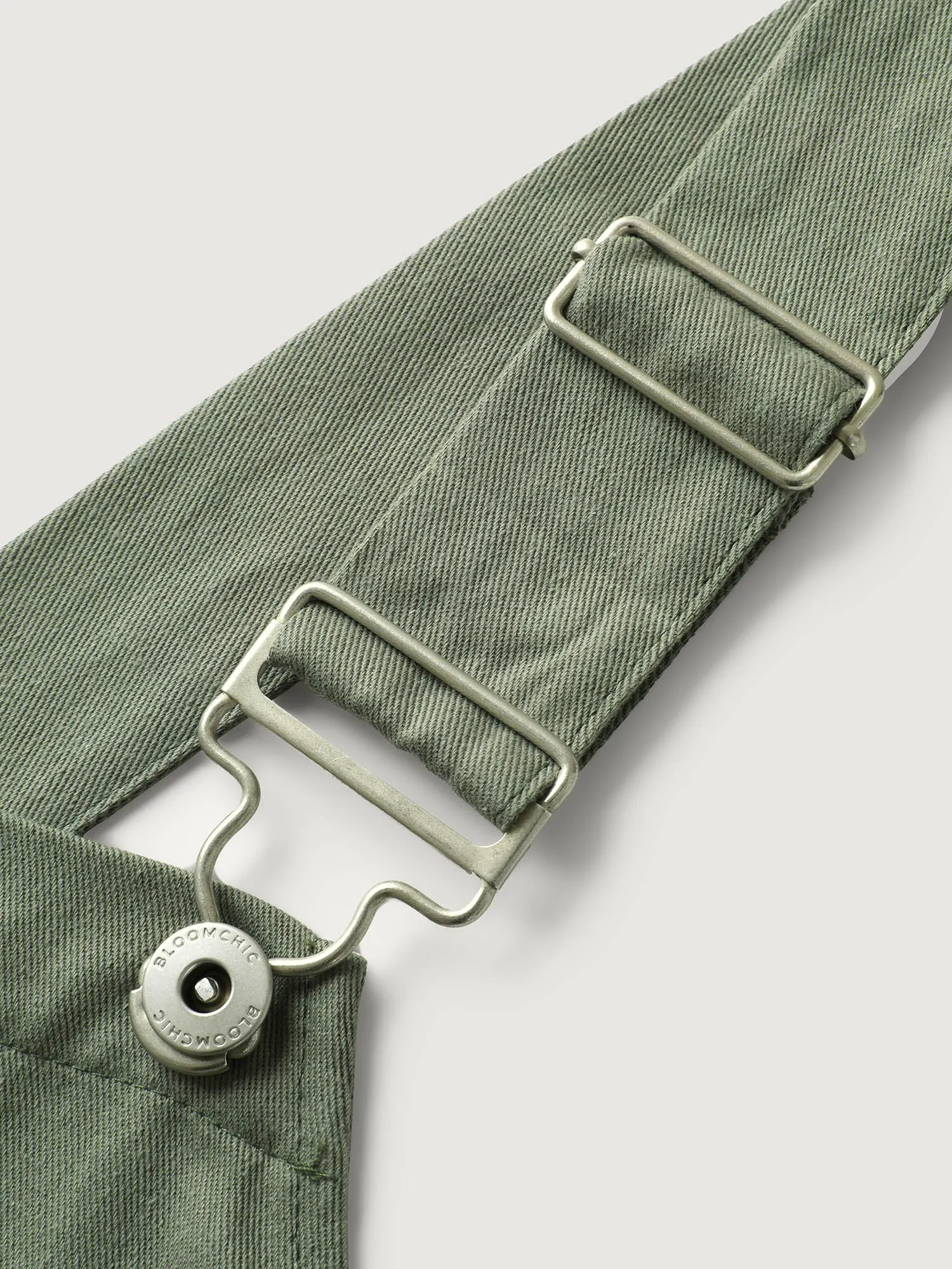 Pure Cotton Cuffed Hem Stretchy Waist Jumpsuit sold by Bloomchic product image thumbnail 5