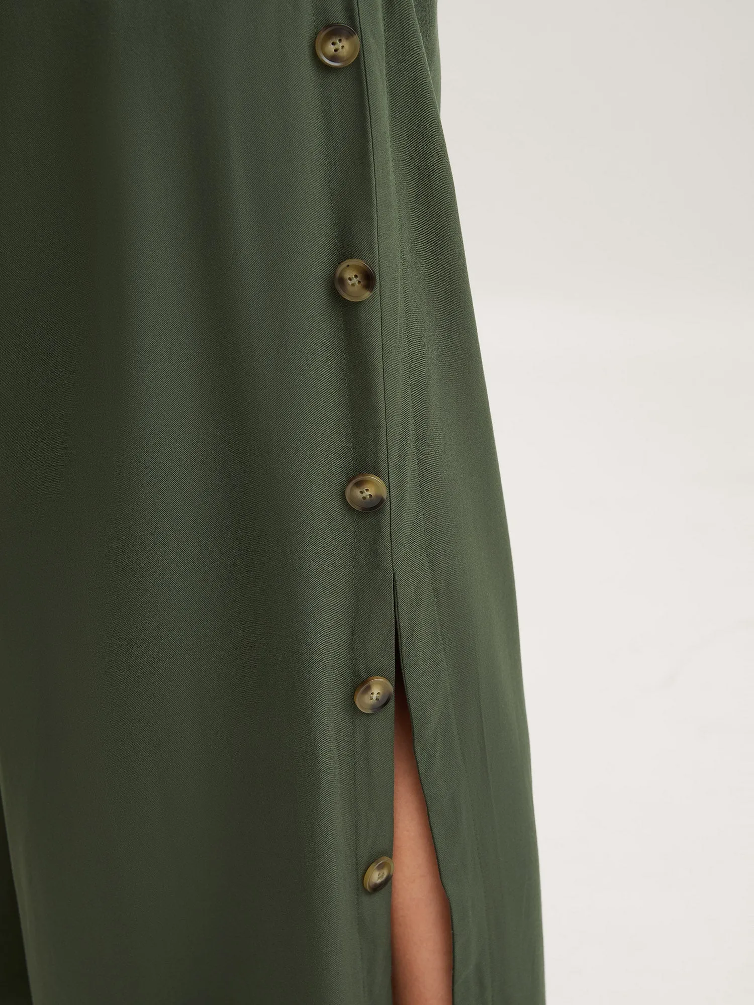 Rayon Adjustable Elastic Waist Slit Jumpsuit sold by Bloomchic product image thumbnail 3